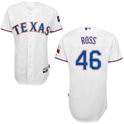 Robbie Ross #46 MLB Jersey-Texas Rangers Men's Authentic Home White Cool Base Baseball Jersey